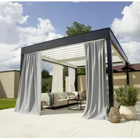 Neutex for you! Vorhang nach Maß NEUTEX FOR YOU "Outdoorvorhang SOLERO", grau, B:152cm H:130cm, Jacquard, Obermaterial: 100% Polyacryl, Gardinen nach Maß, Uni Outdoorvorhang mit leichter Struktur