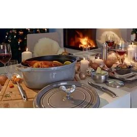 Staub Cocotte 37 cm oval graphitgrau