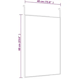 vidaXL Türspiegel Schwarz 40x60 cm Glas und Aluminium