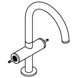 Grohe Atrio Private Collection Waschtisch-Einlochbatterie hard graphite gebürstet