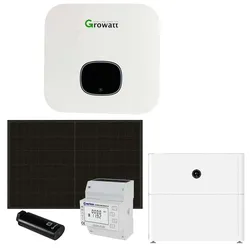 Growatt 5kWp PV Komplettanlage mit Glas Glas Modulen und 5kWh Speicher