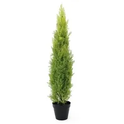 EUROPALMS Zypresse, Leyland, Kunstpflanze,  120cm