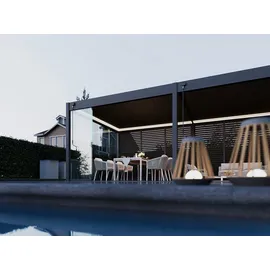 Weide Deluxe Pergola Voll Aliminium 3,6 x 7,2 m anthrazit