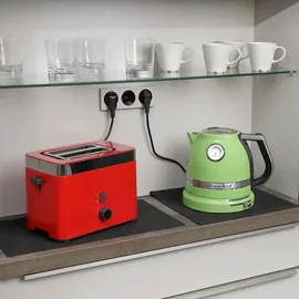 Technaxx Feuerfeste Unterlage 60 x 70 cm Holz, Metall schwarz