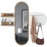 Asir Wandspiegel RANI 125x120 cm weiß/braun - Weiß/Braun