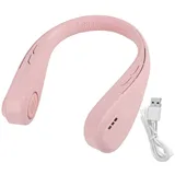 Verstellbarer, Tragbarer Nackenventilator In Pink – Mini-usb-ventilator Für Den Außenbereich Und Zu Hause