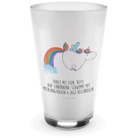 Mr. & Mrs. Panda Glas Einhorn Pegasus - Transparent - Geschenk, Latte Macchiato, Einhorn De, Premium Glas, Herzliche Motive