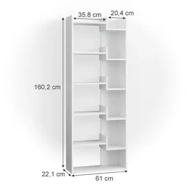 Vicco Raumteiler Fico 61 x 22,1 x 160,2 cm Weiß