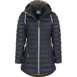 Dry Fashion Damen Polyurethan-Mantel Danzig gesteppt - Outdoor-Jacke wind- und wasserdicht in Navy Größe 36 - 36