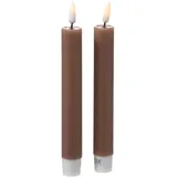 283 Mia LED Stabkerzen 15 cm karamell 2 St.
