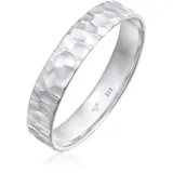 KUZZOI Silberring "Bandring Herrenring Freundschaftsring 925 Silber" Gr. 54, silber, Fingerringe, Herren, 54mm, ohne Stein, Silber 925 (Sterlingsilber), 4mm, Silberring