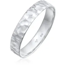 KUZZOI Silberring "Bandring Herrenring Freundschaftsring 925 Silber" Gr. 54, silber, Fingerringe, Herren, 54mm, ohne Stein, Silber 925 (Sterlingsilber), 4mm, Silberring