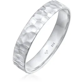 KUZZOI Silberring "Bandring Herrenring Freundschaftsring 925 Silber" Gr. 54, silber, Fingerringe, Herren, 54mm, ohne Stein, Silber 925 (Sterlingsilber), 4mm, Silberring
