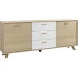 byLIVING Bastian 180 x 72,5 x 36,5 cm Eiche Bianco / Weiß