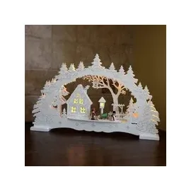 Star Trading LED Schwibbogen Village Lichterbogen 10 LEDs warmweiß