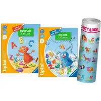 Ravensburger tiptoi ® Bücher | Mathe und Deutsch 1. Klasse + ABC Buchstaben - Poster, Tip TOI, Schule, Mathematik, Rechnen, Grundschule