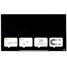 NOBO Glas-Magnettafel Impression Pro Widescreen 100,0 x 56,0 cm schwarz