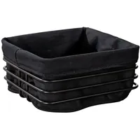 Wenko Brotkorb Premium Square mit herausnehmbarer, waschbarer Baumwolleinlage