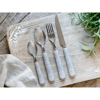 Chic Antique Linas Besteck mit Muster im Set 22 cm
