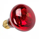 KMINA Rotlicht Birne 275W für Rotlichtlampe, E27 Fassung, Rubinrot, 220 bis 240V, Glas und Aluminium, Ersatz für Wärmelampen