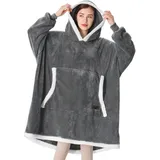 Catalonia Classy Decke mit Ärmel Oversize Hoodie Kuscheldecke-Kuscheldecke Zum Anziehen mit Ärmeln und Kapuze, Übergröße Deckenpullover Damen Frauen Warm Ärmeldecke Geschenke für Erwachsene Teenager - XXL