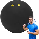 Wettkampf-Squashball – Professioneller Raquet-Handball, Wettkampf-Squashbälle | Double Yellow Dot Balls Wettkampf-Squashbälle, langsam spielender Squash-Handballball für professionelle Turniere