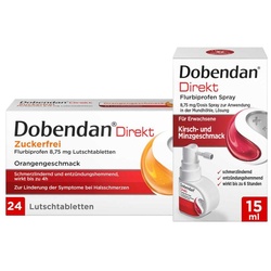 Dobendan Direkt (Zuckerfrei) Set gegen starke Halsschmerzen