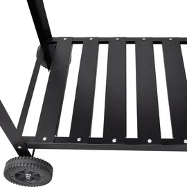 vidaXL BBQ Grill Säulengrill Standgrill Kohlegrill Barbeque mit 2 Rädern
