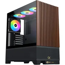 XIGMATEK Endorphin WD Schwarz EATX ARGB Tempered Glass Holzfront