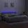 vidaXL Boxspringbett mit Matratze & LED Hellgrau 200x200 cm Stoff
