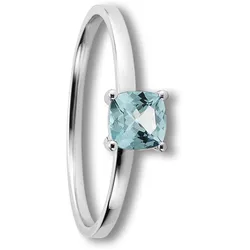 Goldring ONE ELEMENT "Blau Topas Ring aus 333 Weißgold" Gr. 56, silber, Fingerringe, Damen, 56, Weißgold 333, Damen Gold Schmuck