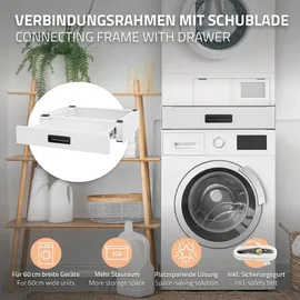 ML-Design Verbindungsrahmen mit Schublade 60,5 x 54 cm Weiß (ML-Design)