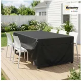 Outsunny Gartenmöbel-Schutzhülle 120 x 74 cm Schwarz