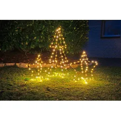 3D LED-Weihnachtsstern H51cm schwarz Leuchtstern Drahtstern Weihnachtsdeko
