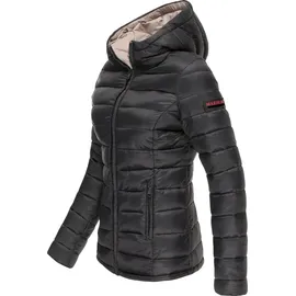Marikoo Damen modische Steppjacke Übergangsjacke mit großer Kapuze Lucy