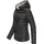 Marikoo Damen modische Steppjacke Übergangsjacke mit großer Kapuze Lucy