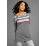 LAURA SCOTT Strickpullover mit Glitzermuster Grau 46