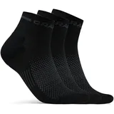 Craft Core Dry Mid Socken 3er Pack Schwarz 46-48