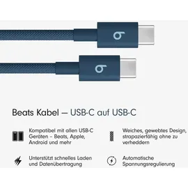 Apple Beats USB-C zu USB-C gewebtes Kabel 1.5 m Nitro Navy