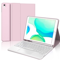 JADEMALL iPad 9 Generation Hülle mit Tastatur und Touchpad Hülle für iPad 9 Generation 2021/ iPad 8 Gen. 2020/ iPad 7 Gen. 2019/ iPad Air 3, Wireless Bluetooth Tastatur QWERTZ Deutsch