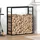 vidaXL Kaminholzregal 80 x 28 x 86 cm mattschwarz