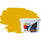 RyFo Colors Fassadenfarbe Silikonharz Fassadenfarbe Ginstergelb 10l, 1 L ca. 6 m2, Wasserabweisend, diffusionsfähig, schützt vor Schmutz, Algen, Pilzen gelb