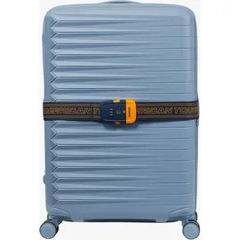 American Tourister - Gepäckgurt mit TSA‐Schloss, Sicheres Kofferband für Reisen, Dunkelblau/Orange