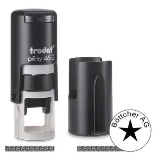 Trodat Textstempel, individualisierbar Printy 4612 selbstfärbend schwarz mit Logo, 1 St.