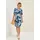 Cecil Kleid mit Volants Midi Blau L