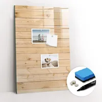 Tulup Magnettafel, Hellbraun, Glas, 60x40x0.4 cm, Dekoration, Magnettafeln &