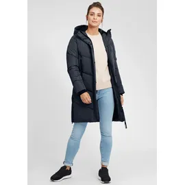 Oxmo OXJuna Damen Wintermantel Parka Mantel mit Kapuze Gummizug Reißverschlusstaschen Seiten-Reißverschlüsse Regular fit, - S