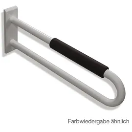 Hewi Wandstützgriff Hewi 801 700 mm felsgrau mit Armpolster schwarz