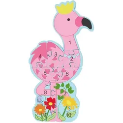 NICI 46014 Zahlenpuzzle Flamingo