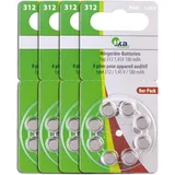 tka Köbele Akkutechnik Batterien Hörverstärker: 32er-Set Hörgeräte-Batterien Typ 312, 1,45 Volt, 180 mAh (Knopfbatterie für Hörgerät, Hörgerätebatterie)